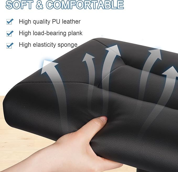 Footrest Stool Under Desk Adjustable Height Footrest Ottoman Ergonomic Foot Stool with Wheels 360° Rolling for Home Office (Black-1)-DeskLoop Office