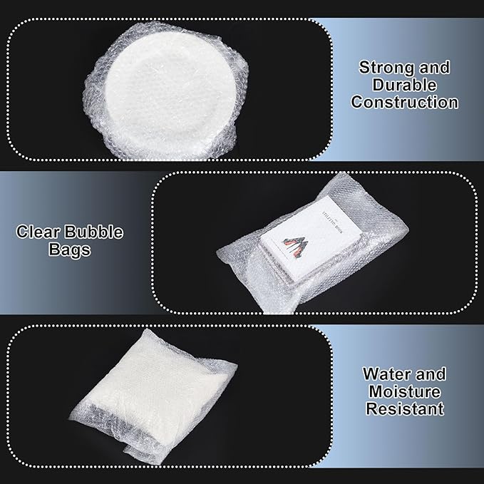 10 Pack Extra Large Bubble Pouches 20 * 24 Inch Clear Bubble Pouch Wrap Bags for Packing Shockproof Cushioning Wrap Bag for Shipping Moving Fragile Dishes China Plates Painting Fragile Items-DeskLoop Office