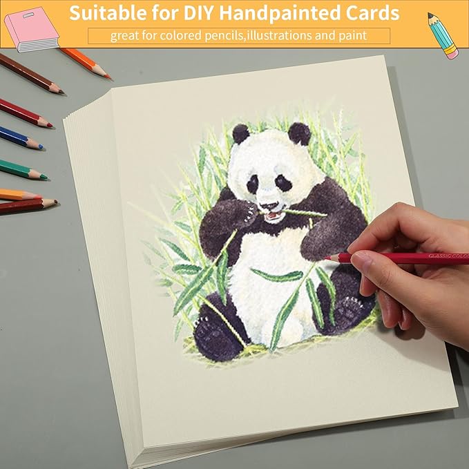 120 Sheets Cream Shimmer Cardstock 8.5 x 11 Inch Metallic Paper, 250gsm/92lb Double Sided Ivory Card Stock Pearlescent Paper for Invitations, Certificates, Crafts, DIY Cards-DeskLoop Office