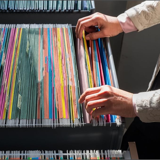 Extra Capacity Hanging File Folders, RAZCC 30 Pack Letter Size Reinforced Hanging Folders with Heavy Duty 2 Inch Expansion for Bulky Files, Filing Cabinet, Adjustable Tabs, Assorted Colors-DeskLoop Office