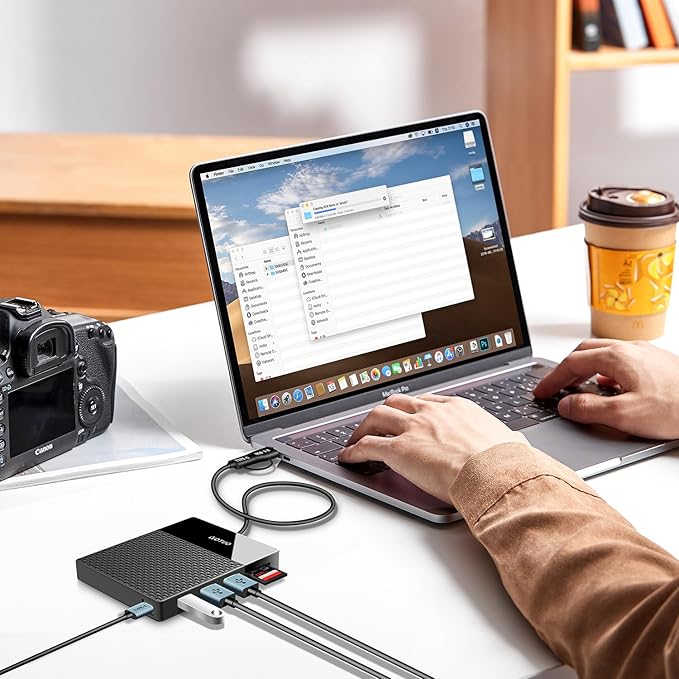 1TB Docking Station External Hard Drive, USB C Multiport Hub HDD 7-in-1, USB 3.0, SD/TF Card Reader, Multi-Function HDD for Windows, Mac, Android, TV, Phone, Laptop, Desktop, PC-DeskLoop Office