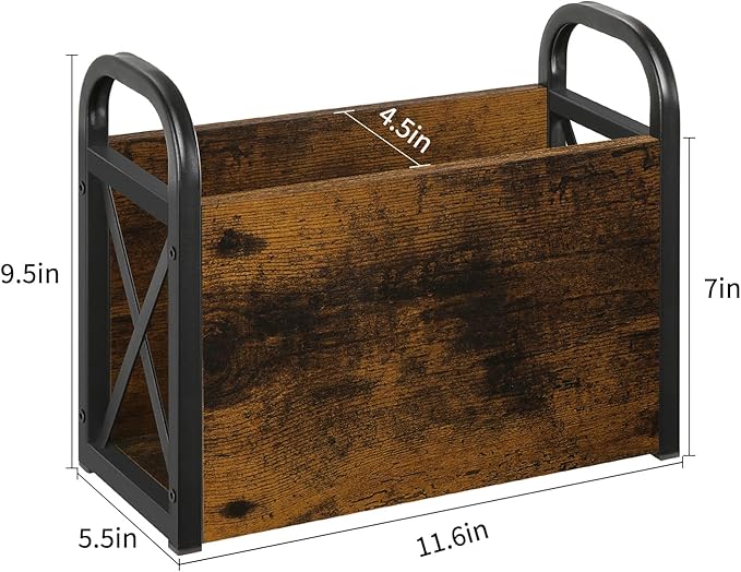 YINMIT Magazine Holder, Magazine Rack Floor, Magazine Storage Basket, Folder Organizer Bin for Books, Newspapers, Tablets-DeskLoop Office