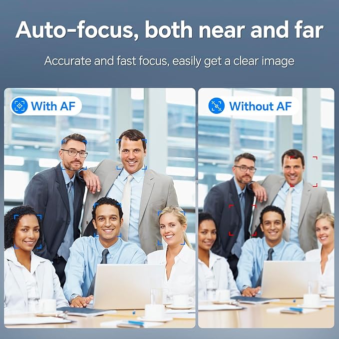 N newline 4K Webcam for PC, 4K UHD USB Webcam with Microphone, New Upgraded Auto Focus, Low Distortion, Privacy Cover, PC Camera for Zoom, Skype, Teams, Laptop, Conferencing, Calling, NewEye 60s-DeskLoop Office