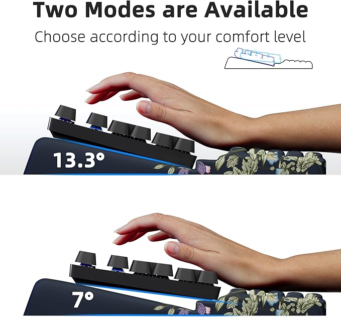 Ospelelf Keyboard Stand Pad with Wrist Rest, Comfy Ergonomic Keyboard Riser Holder for Office Home-DeskLoop Office