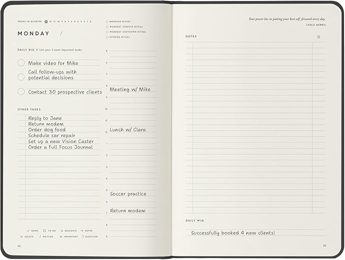 Full Focus Gray Linen Planner by Michael Hyatt - The #1 Daily Planner to Increase Focus, Eliminate Overwhelm, and Achieve Your Biggest Goals - Hardcover-DeskLoop Office