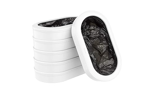 TOWNEW T3 Slim Official Refill Rings for Smart Kitchen Trash Can | Durable Garbage Bags Electric Trash Can - Pack of 6 Refill Rings - Up to 120 Trash Bags (6 Months Supply)-DeskLoop Office