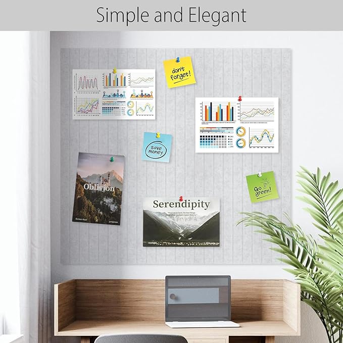 Cork Boards for Walls 48" x 36" Felt Board Alternative, 12 Pack Felt Wall Tiles Bulletin Board, Large Cork Board for Office Pin Board Tack Board Cork Boards-DeskLoop Office