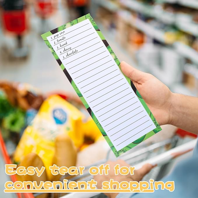 4 Pack Magnetic Note Pad for Fridge with Pen Holder, Totally 200 Sheets Grocery List Magnet Pad for Refrigerator Magnetic Shopping List Pad(Fruit Design)-DeskLoop Office