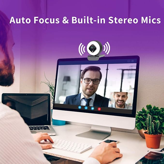 Angetube Streaming Webcam 1080P with Ring Light - HD Web Camera with Digital Zoom Autofocus for Computer PC Laptop Mac 962 USB Web Cam for Gaming Xbox Google Meet-DeskLoop Office