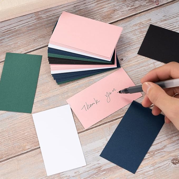 100 Pack Thick Paper Cardstock Blank Heavy Cards Stock for Invitations, Greeting Cards Making, Postcards, Photos, 250GSM Thick Paper (Dark Green, 3x5 inches)