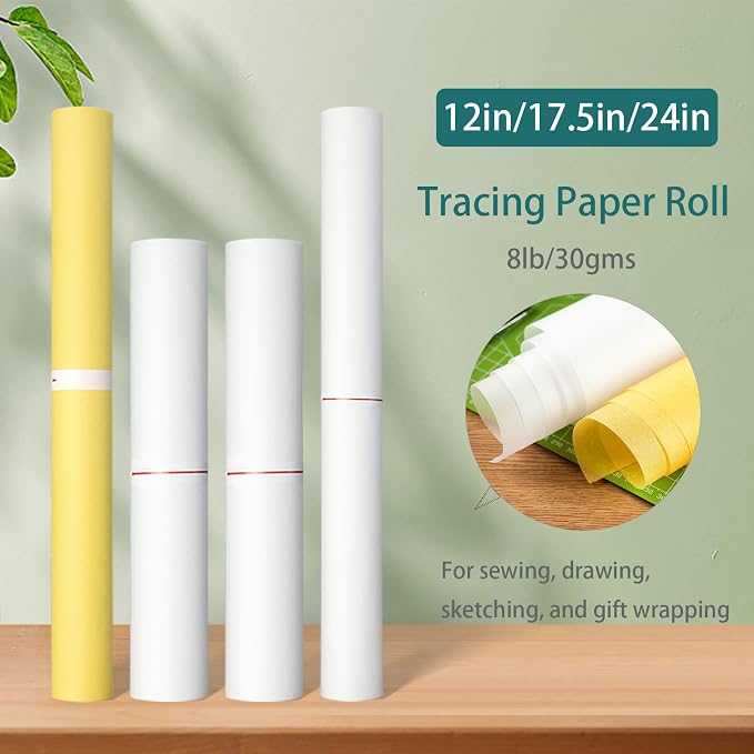 SEMLEART Tracing Paper Roll, 17.5-inch x 25yard,White Translucent Vellum - Image 7