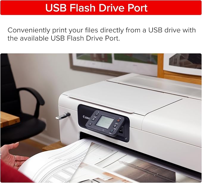 Canon imagePROGRAF TC-21M – Multifunction Printer| 24" Large Format Poster & Plotter Printer - Automatic Roll & Cut Sheet Paper Feeder, USB, Wi-Fi, LAN,White-DeskLoop Office