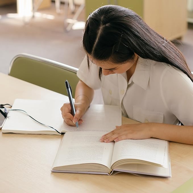 Retractable Black Ballpoint Pen for Smooth Writing 1.0mm Medium Pack of 100, Click pens with Comfort grip, Idea for Journaling, Planner, Note Taking Office School Supplies-DeskLoop Office