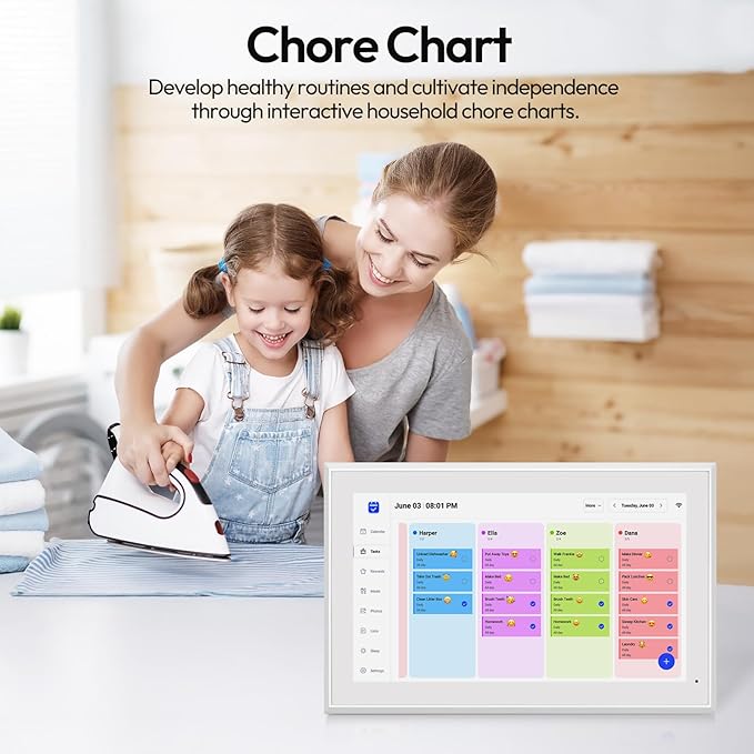 BOCT 21.5'' Digital Calendar Wall - 32GB Memory Touch Screen Chore Chart Smart Calendar,Digital Planner,Auto-Sync,APP Control,Interactive Family Schedules, Gift for Mother-DeskLoop Office