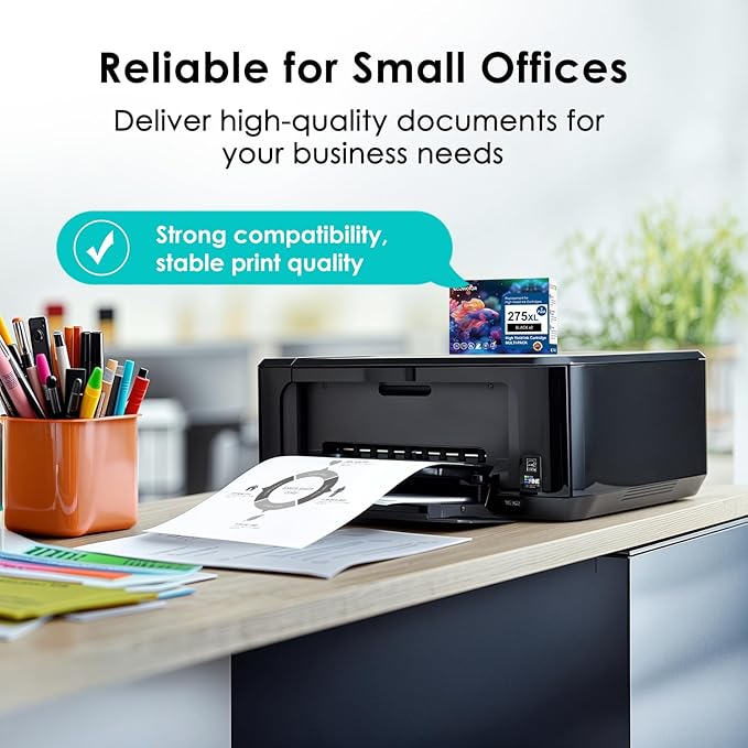 EcoVictor Remanufactured PG-275 Black Ink Cartridge Replacement for Canon 275XL PG275 Cannon PG-275XL PG275XL Black 2 Pack Ink for PIXMA TR4720 TR4700 TR4722 TS3522 TS3722 TS3500 TS3520 TS3700 Printer-DeskLoop Office