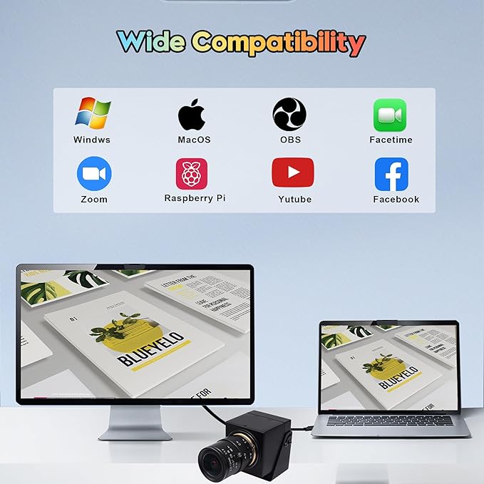 SVPRO 4K USB HDMI Camera Manual Zoom Webcam for Close Up with 2.8-12mm Variable Lens,Plug and Play Camera for Industrial,Streaming and Home Video-DeskLoop Office