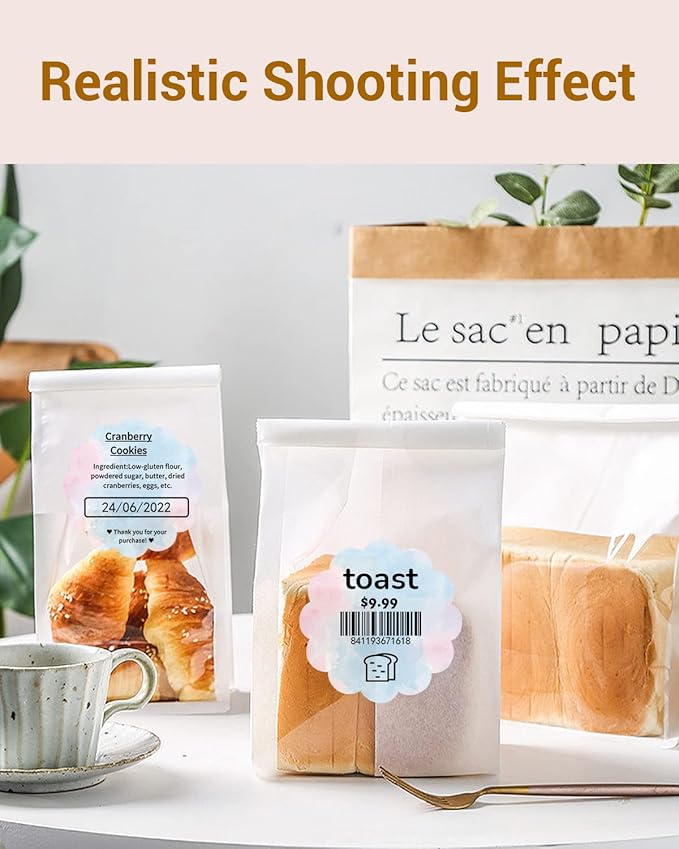 Phomemo Flower 2" Color Round Label Stickers Roll for Thermal Printer for Small Business Supplies - Commercial Grade Thermal Labels for Custom Stickers Personalized & Business Logo - 500pcs / Roll-DeskLoop Office