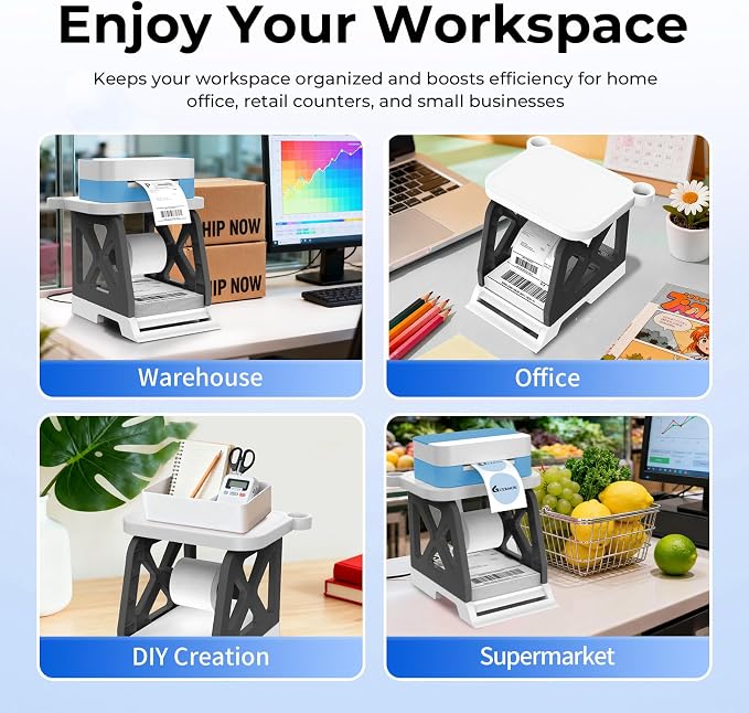 Guermok 3-in-1 Thermal Label Holder Stand - Image 8