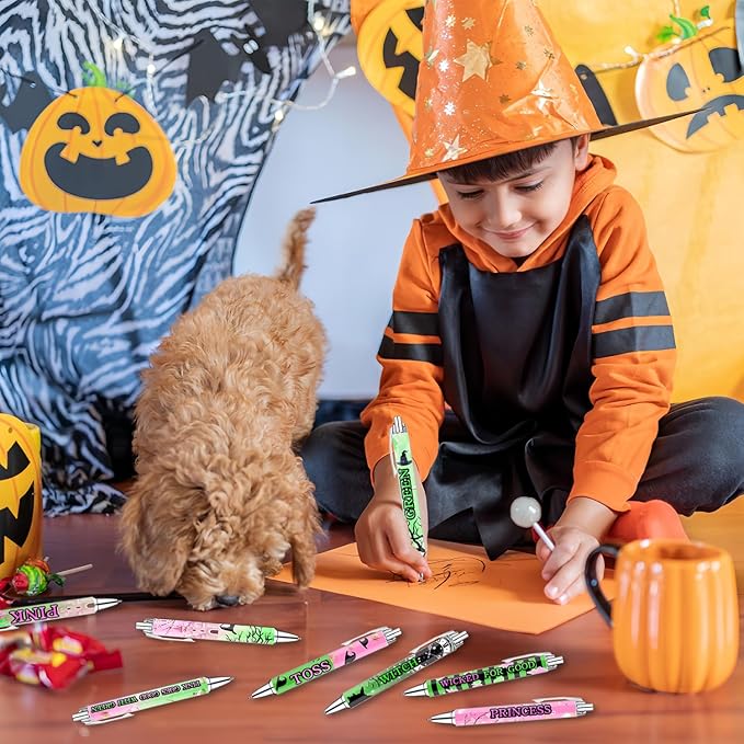 Princess and Witch Pens Set – Magical Fantasy-Themed Ballpoint Pens for Girls, Students, and Stationery Lovers – Smooth Writing Pens for School, Journaling, or Gifts – Enchanting Design, 8 Pack-DeskLoop Office