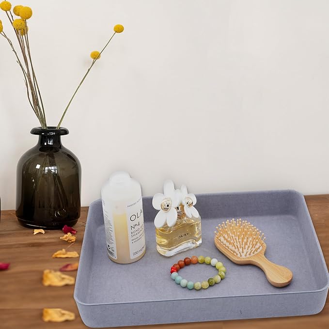 Welaxy 2-piece Office desk drawer organizer tray letter-size documents A4 paper book file Folder Holder storage bins ( Glacier Gray)-DeskLoop Office