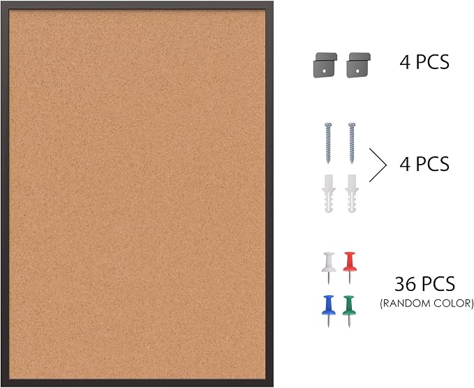2-Pack Cork Board Bulletin Board 20“ x 30”, Office Board - Image 9
