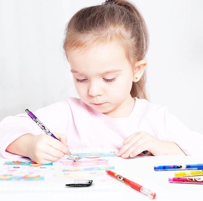 Scentos Scented Gel Pens Set – 24 Pack Neon Colors – Fine Tip Pens for Kids & Adults – Fruity Scents – Fun Art Supplies for Drawing, Coloring, Scrapbooking, Journaling & School-DeskLoop Office