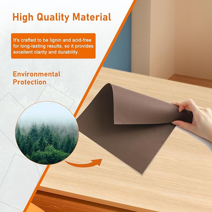 100 Sheets Coffee Color Cardstock 8.5 x 11 Craft Paper, 75lb Heavyweight Dark Brown Paper Card Stock for DIY Cards Making, Wedding Invitations, School Crafting, Memus, Greeting Cards-DeskLoop Office