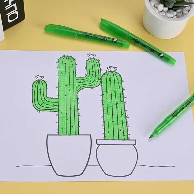 Highlighters 36 Pack, Chisel Tip Green Highlighter Bright Colors,Quickly Drying, Perfect for Students Kids Adults Classroom, School, Office-DeskLoop Office