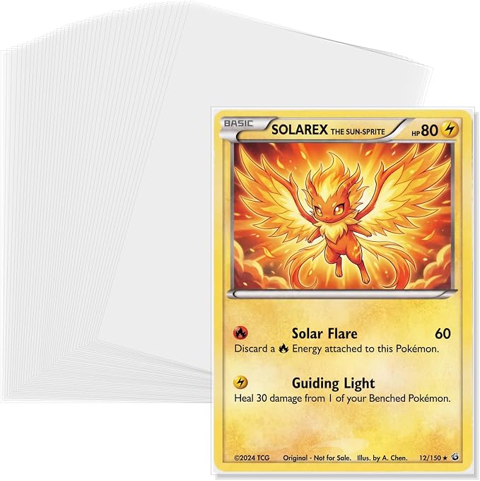 Rainmae 100 PCS 5.7" x 7.9" Jumbo Card Sleeves Clear Oversize Card Protector by Rainmae