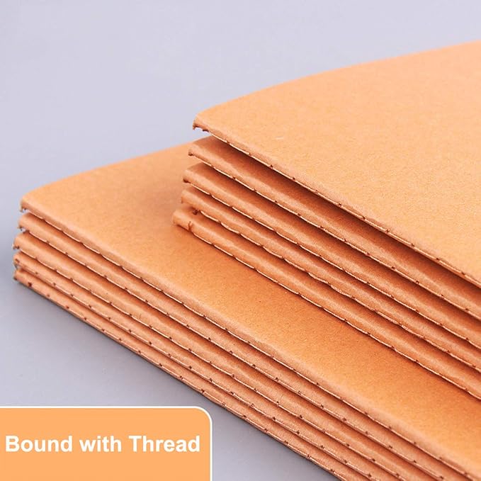 Large Dot Grid Notebook Journals Bulk with Thick Dotted Grid Paper, 60 Pages, 8.5x11 inch, Composition Diary Subject Notebooks Planner for Travelers Students Office, Kraft Journal Set, 12 Pack-DeskLoop Office