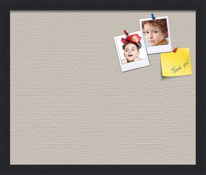 PinPix 18x15 Inch Cork Bulletin Board. This Decorative Framed Pin Board Comes with Desert Pastel Design and a Satin Black Frame. Ideal for Home Office Decor or Message Board (PinPix-1815)-DeskLoop Office