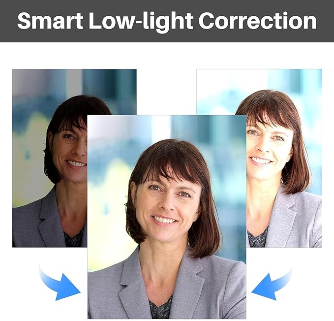 EMEET 3 in 1 Webcam - 1080P Webcam with Microphone and Speakers, Noise Reduction, Auto Low Light Correction W/Cover, C980 Pro USB Camera Web cam 60°-98° for Video Conferencing Streaming/Gaming/Class-DeskLoop Office