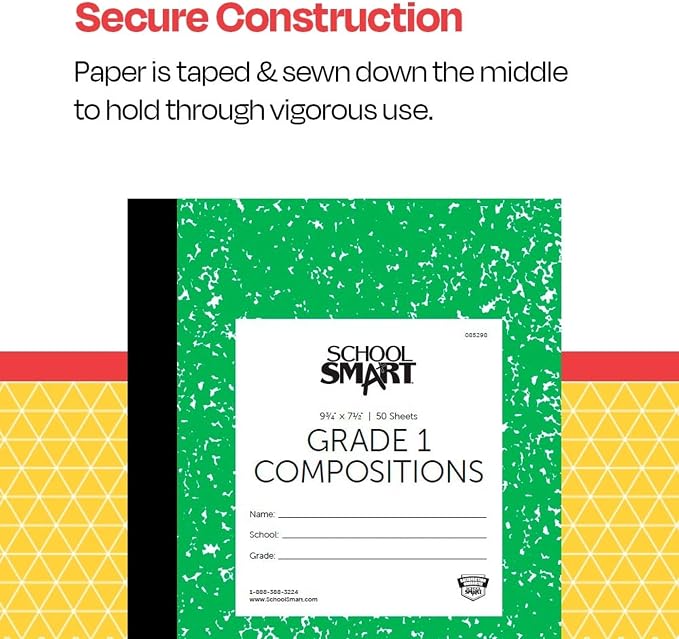 School Smart - 85298 Skip-A-Line Composition Book - Grade 1 - 9 3/4 x 7 3/4 - - Image 9