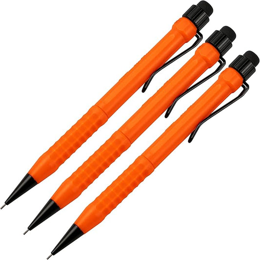 Rite in the Rain Weatherproof Mechanical Twist Pencil, Orange Barrel, 0.9mm Black Lead, 3 Pack (No. OR9-3)-DeskLoop Office