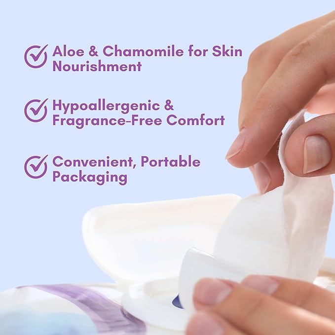 Nurture XL Antibacterial Body & Hand Wipes | Alcohol-Free Antiseptic Wet Sanitizer Towelettes for Germ Removal, Disinfecting Skin, Sanitizing Hands |Cleaning Cloths | Adults & Baby | Thick & Strong-DeskLoop Office