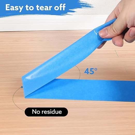 10 Rolls Painters Tape Blue Painters Tape 2 Inch Wide, General Purpose Masking Tape Bulk, 1.89 in x 55 Yd Blue Tape for Wall Painting Home Improvement DIY Crafts, Total 550 Yards-DeskLoop Office