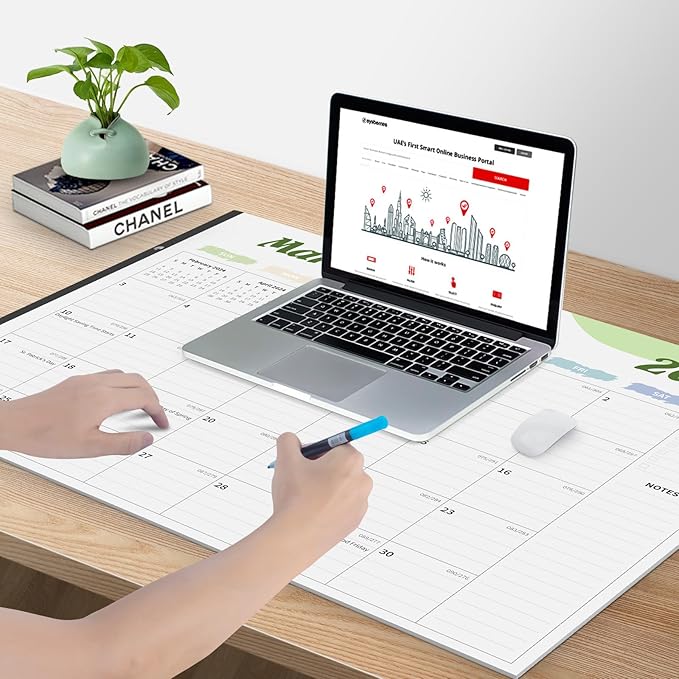 Desk Calendar 2025-2026, Desk Calendar Large 22x17, 18 Months Desk Top Calendar, From July 2025 to December 2026 with To Do & Notes, Holiday & Julian Date for Home, School & Office-DeskLoop Office