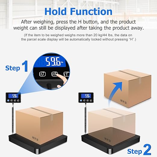 Shipping Scale, 440 lbs/0.35oz High Accurate Digital Postal Scale with Hold/Tare Function, Postage Scale for Packages, Luggage, Small Business, Home Use, Battery & Charging Cable Include-DeskLoop Office
