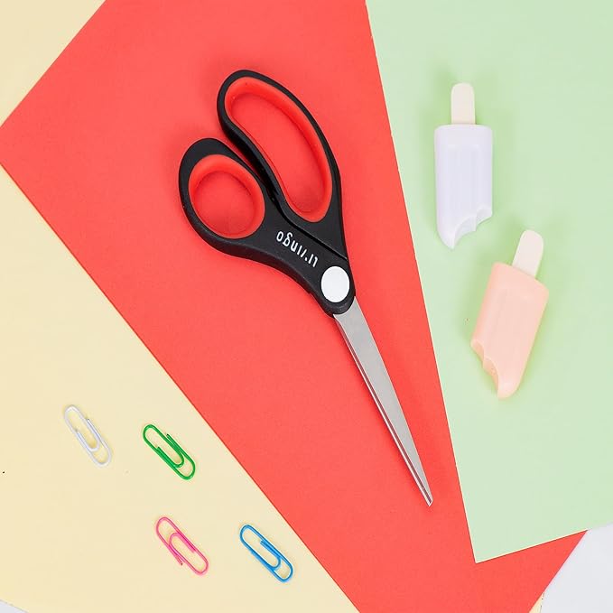 LIVINGO All Purpose Scissors Set - 4 Pack Sharp Multipurpose Heavy Duty Shears for Kitchen Cooking Sewing Fabric Cutting Poultry Food Paper Craft Office Household School Multi Pack Utility Shears-DeskLoop Office