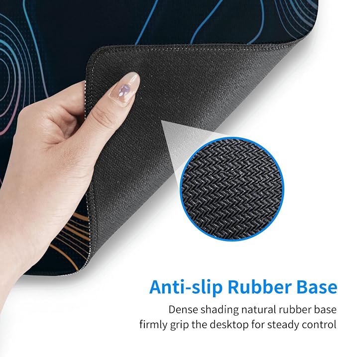 Topographic Contour Map XL Mouse Pad 31.5 x 11.8 Inch Gaming Mousepad Extended - Image 9
