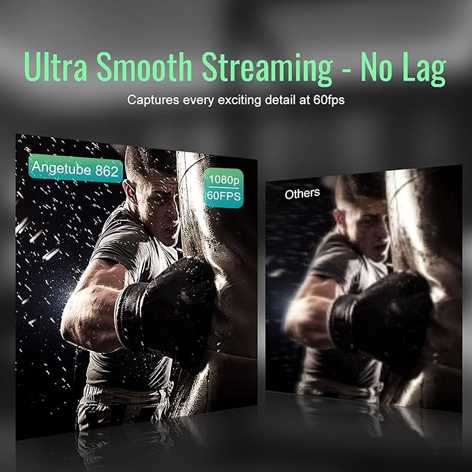 Angetube Streaming Webcam with Microphone: 1080P 60FPS USB Web Cam with Ring Light and Remote Control - HD Web Camera with 5X Digital Zoom Built in Privacy Cover,for PC|Computer|Laptop|Mac|Desktop-DeskLoop Office