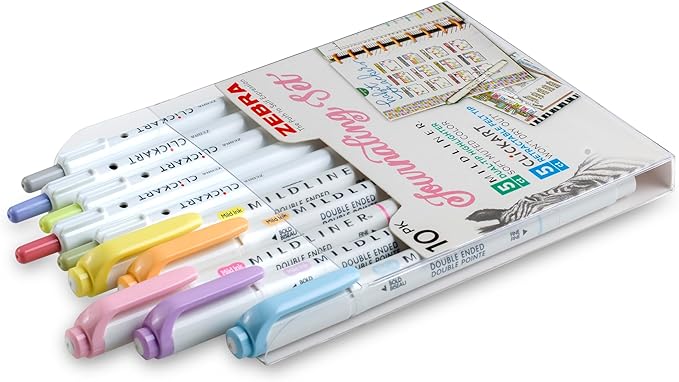 Zebra Pen - Creative 10-Pack Journaling Set - No Bleed MILDLINER Highlighters & - Image 5