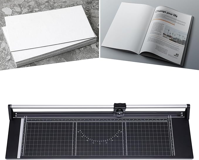 36 Inch Rotary Trimmer Paper Cutter,Rotary Paper Cutter Paper Trimmer for Crafting & Scrapbooking Supplies for A4 Cardstock Photo Label with Precise Positioning-DeskLoop Office