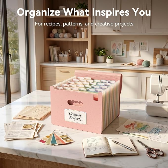 ThinkTex Accordion File Organizer, 26 Pockets Expanding File Folders, Monthly - Image 6