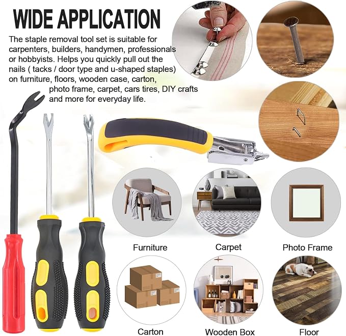 4Pcs Upholstery and Construction Staple Remover - Image 7