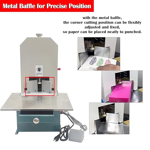 Eelectric Corner Rounder Cutter Machine, 180W Heavy Duty Paper Punch Cutter with R3 R4 R5 R6 R8 R9 R10 Seven Blades, Metal Corner Rounder Punch for Office Business Cardstock Plastic PVC-DeskLoop Office