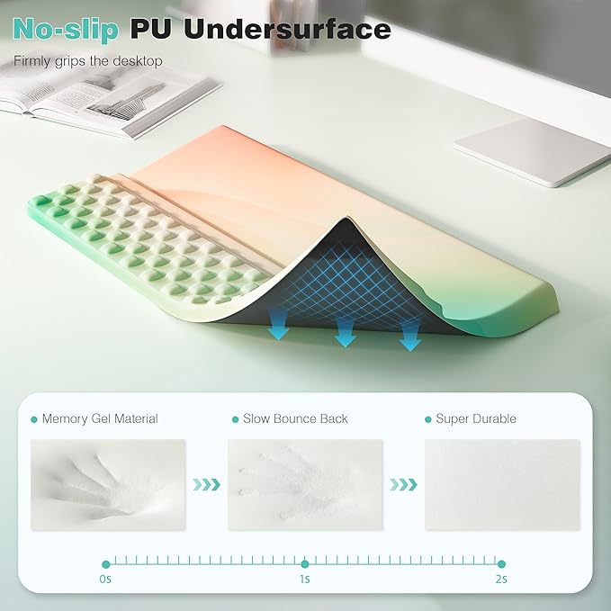 Ospelelf Ergonomic Keyboard Wrist Rest Pad Comfortable Keyboard Stand Riser Holder Pad for Office Gaming-DeskLoop Office