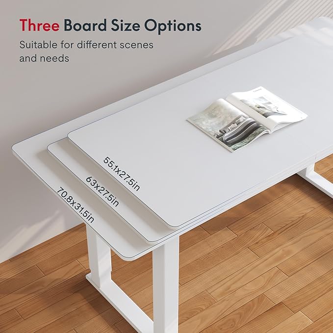 SANODESK 4-Leg Standing Desk, Electric Height Adjustable Desk with Memory Presets for Home Office, Stand up Desk Computer Workstation, 71x32 Inches White-DeskLoop Office