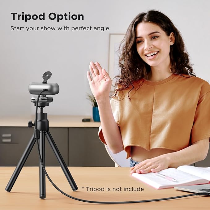 UGREEN 2K Webcam for PC Ultra HD 1080P Computer Webcam with Microphone, PC Camera with Privacy Cover, USB Web Camera for Streaming, Conference, Video Calling, Zoom, Skype, Teams, FaceTime, Silver Grey-DeskLoop Office