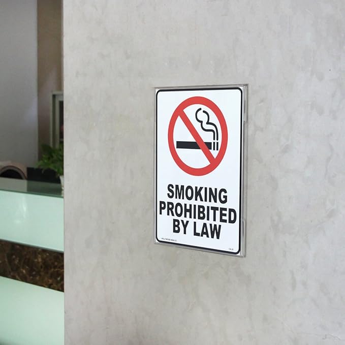 Niubee 6 Pack Acrylic Sign Holder 11 x 17 inches Wall Mount Sign Holders Clear Acrylic Frame with Double Sided Tape Clear Poster Frames Plastic Sign Holder for Office, Home, Restaurant, Vertical-DeskLoop Office